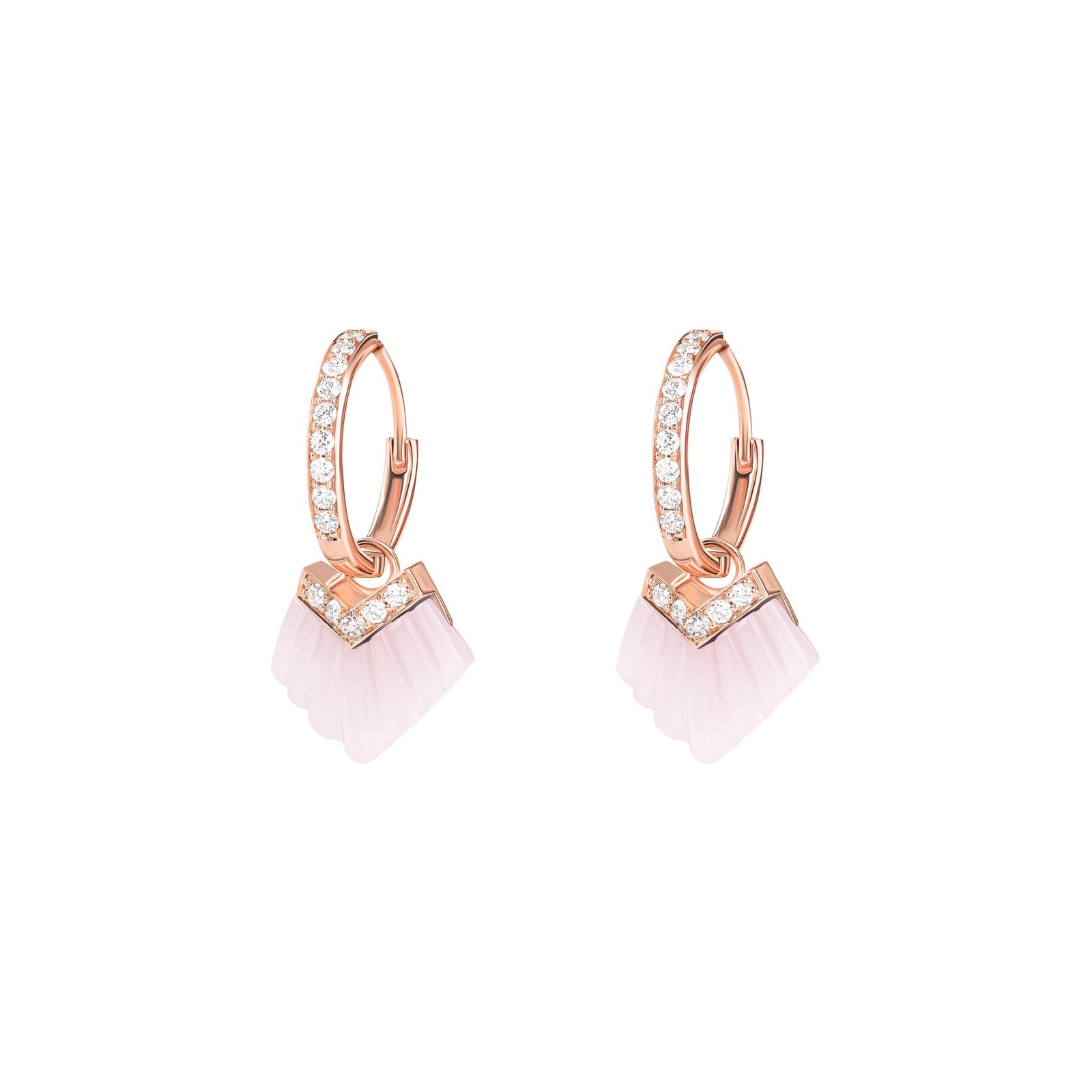 Charmaleena Elements pink-opal ear huggies