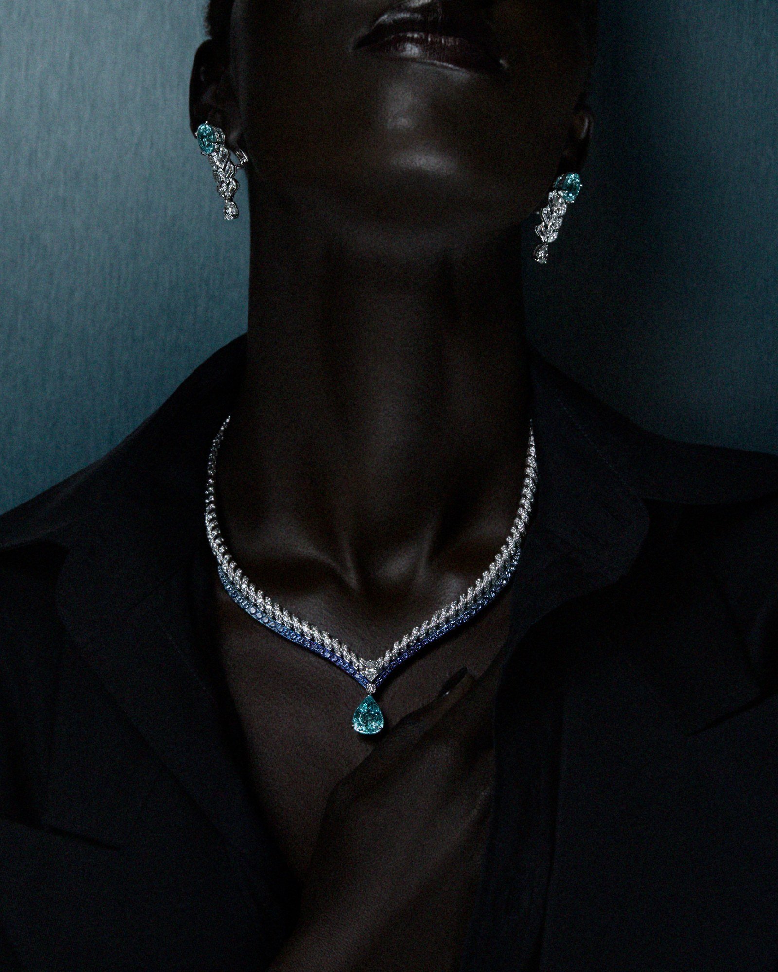 Gucci high-jewellery necklace and earrings in the official 2026 campaign