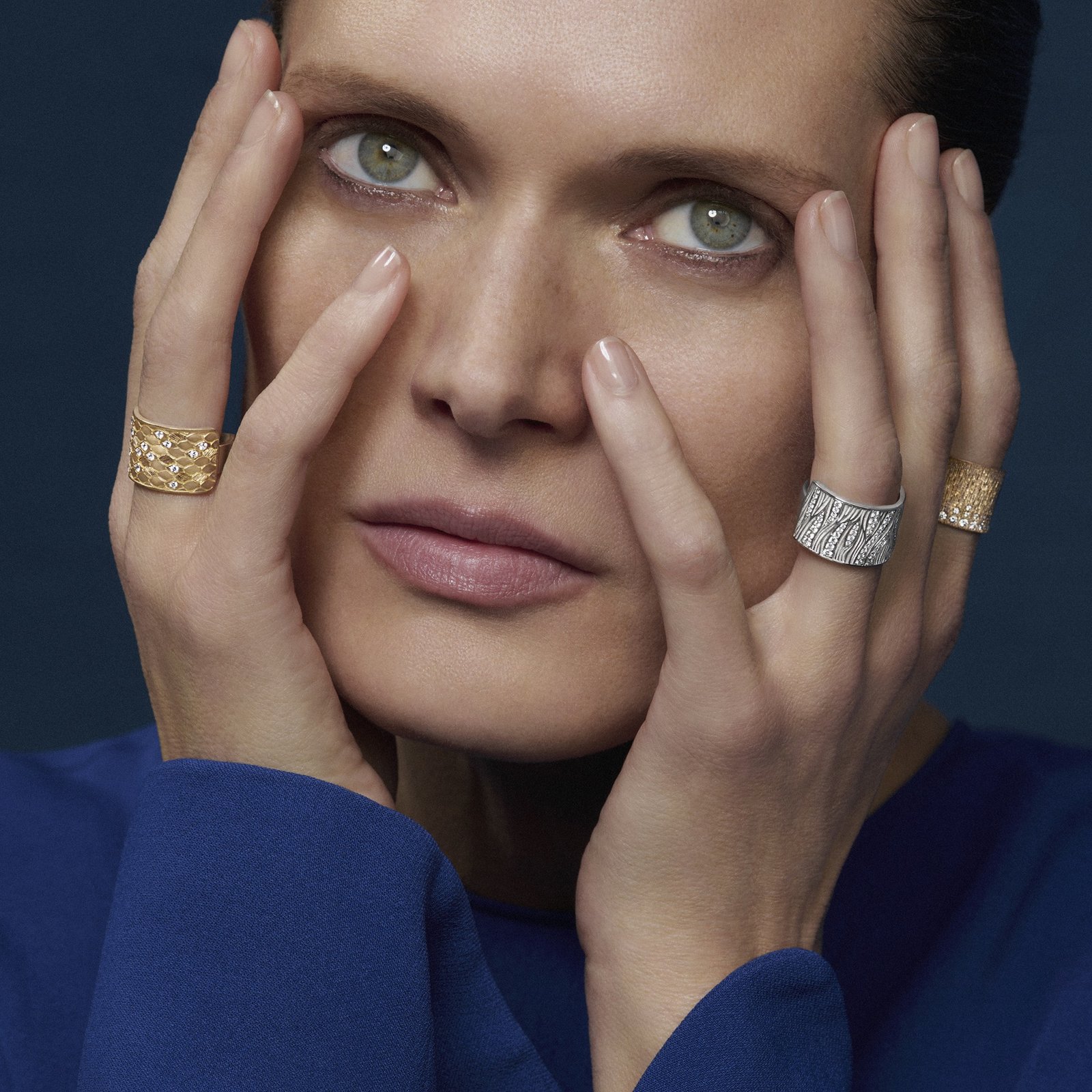 Piaget Glow Introduces Three Textured Gold and Diamond Rings
