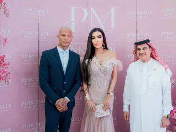 Guests celebrate the opening of PINK MADI in Dubai