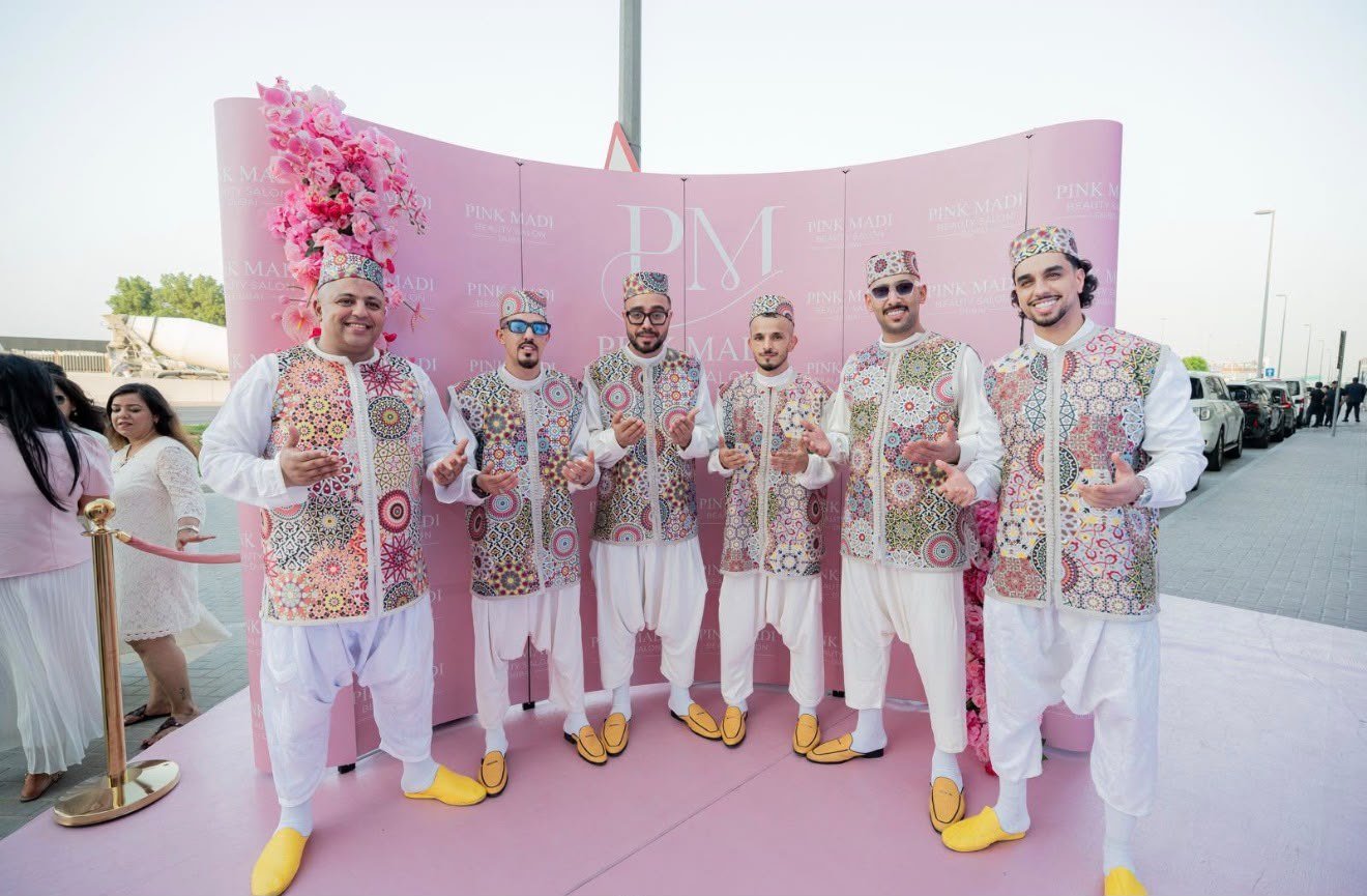 Performers welcome guests at PINK MADI